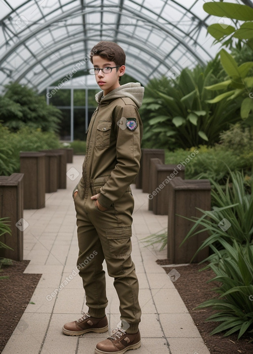 Israeli teenager boy with  brown hair