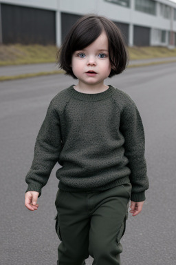 Icelandic infant boy with  black hair