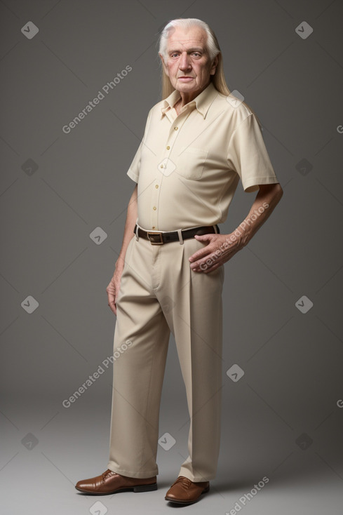 Macedonian elderly male with  blonde hair