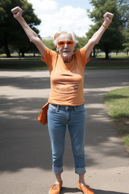 Elderly non-binary with  blonde hair