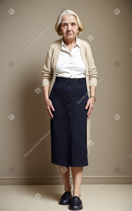 Greek elderly female with  blonde hair