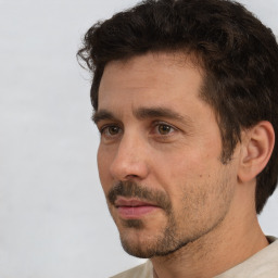 Neutral white adult male with short  brown hair and brown eyes