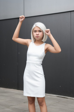 Indonesian teenager girl with  white hair