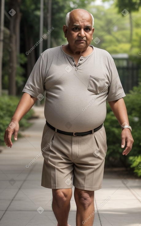 Indian elderly male with  gray hair