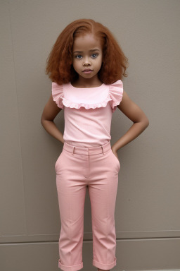 African american child female with  ginger hair