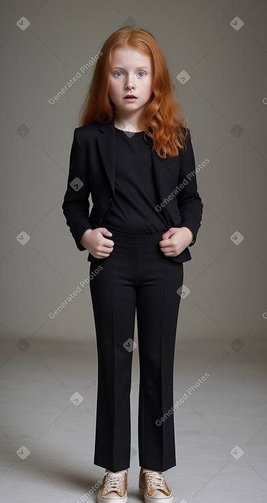 Chilean child girl with  ginger hair