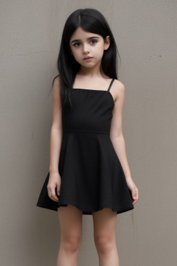 Uruguayan child girl with  black hair