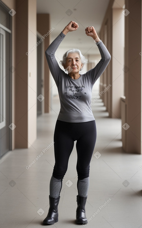 Turkish elderly female with  gray hair