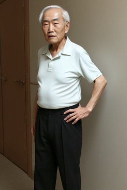 South korean elderly male with  black hair