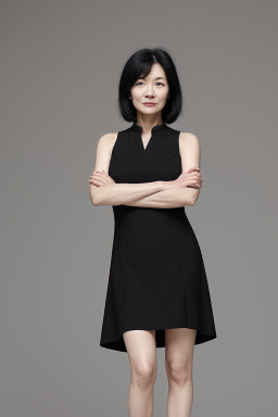 Korean middle-aged female with  black hair