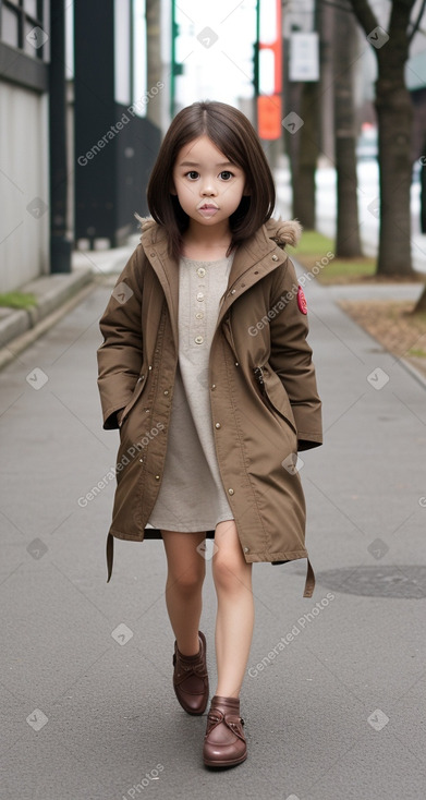 Japanese child female with  brown hair