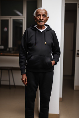 Ethiopian elderly male with  black hair