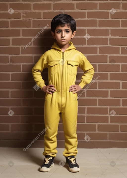 Emirati child boy with  brown hair