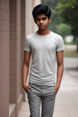 Indian teenager boy with  gray hair