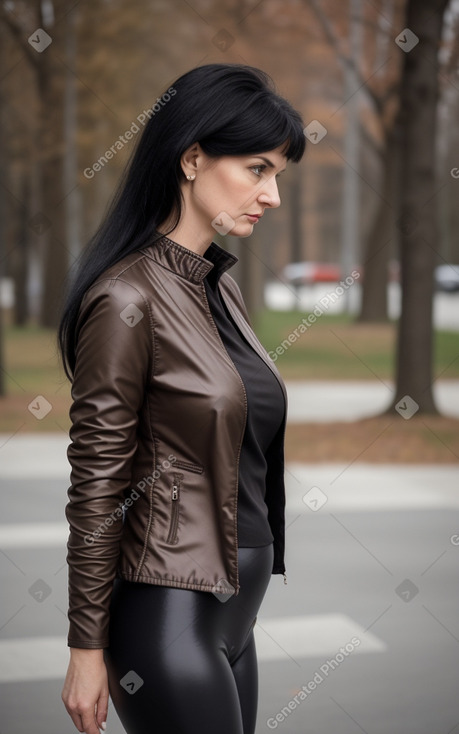 Lithuanian 45 years female with  black hair