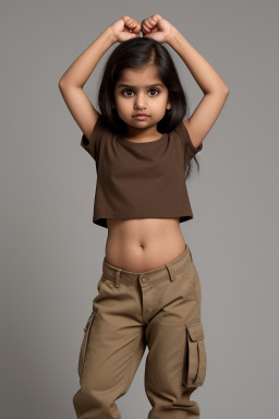 Indian infant girl with  brown hair