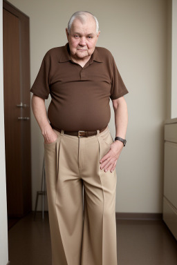 Slovak elderly male with  brown hair