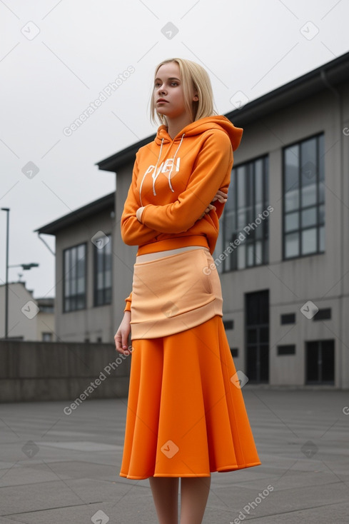 Slovak young adult female with  blonde hair