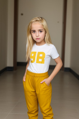 Jordanian child girl with  blonde hair