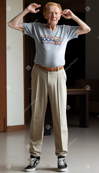 Tanzanian elderly male with  ginger hair