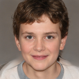 Joyful white young-adult male with medium  brown hair and brown eyes