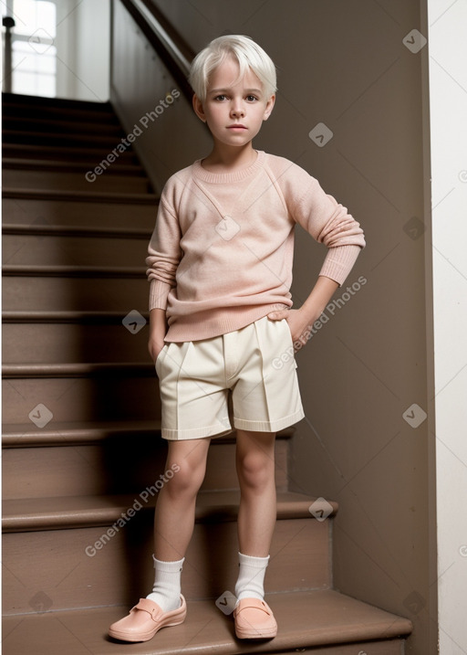 Child male with  white hair