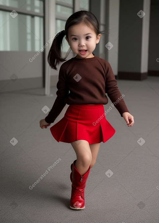 Singaporean infant girl with  brown hair