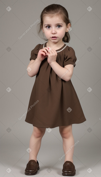 Bulgarian infant girl with  brown hair