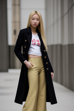 Chinese young adult female with  blonde hair