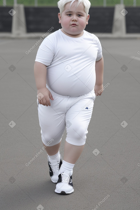 Georgian child boy with  white hair