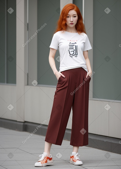 Japanese adult female with  ginger hair