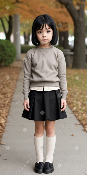 Japanese child female with  black hair