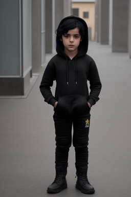 Macedonian child male with  black hair