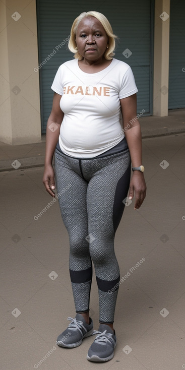 Kenyan elderly female with  blonde hair