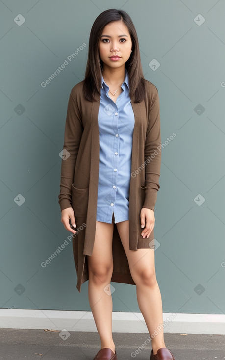 Filipino adult female with  brown hair