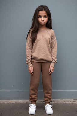 Nicaraguan child girl with  brown hair