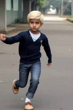 Bangladeshi child boy with  blonde hair