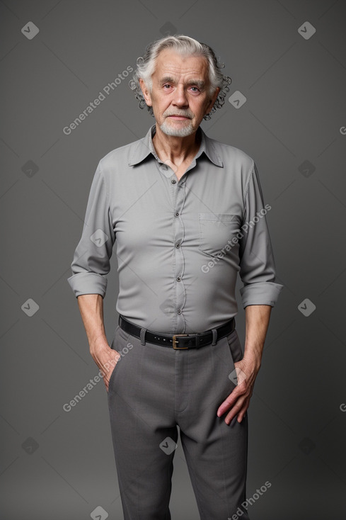 Icelandic elderly male with  gray hair