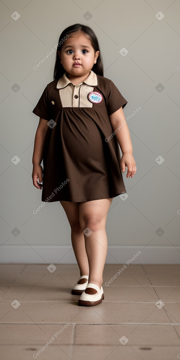 Panamanian infant girl with  brown hair