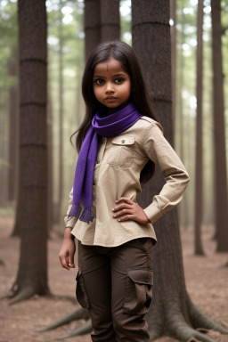 Child girl with  brown hair