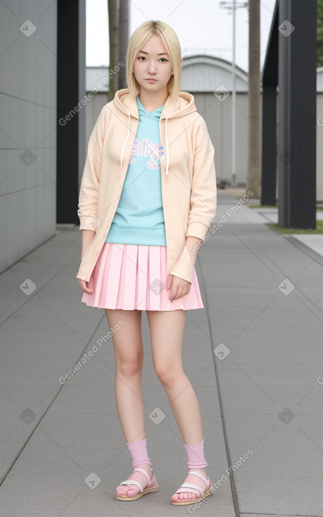 Japanese young adult female with  blonde hair