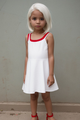 Nicaraguan child girl with  white hair