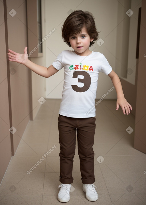 Spanish child boy with  brown hair