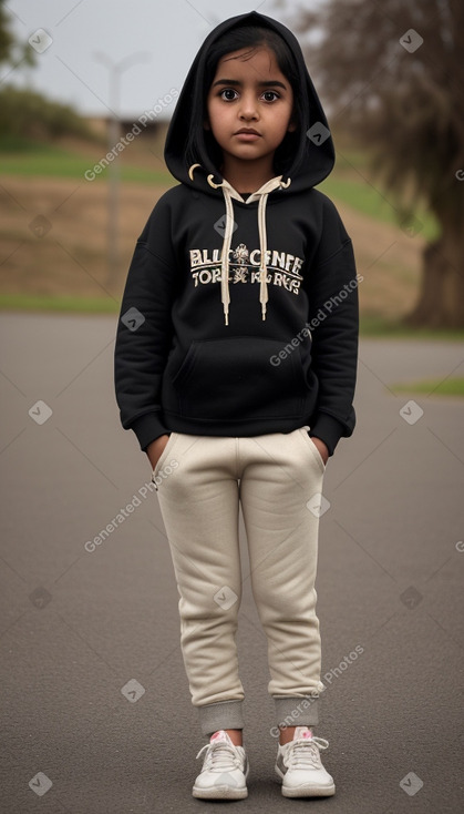 Omani child girl with  black hair