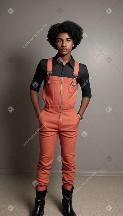 African american teenager male with  black hair