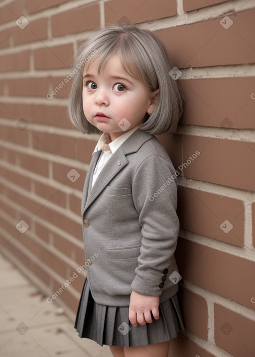 Canadian infant girl with  gray hair