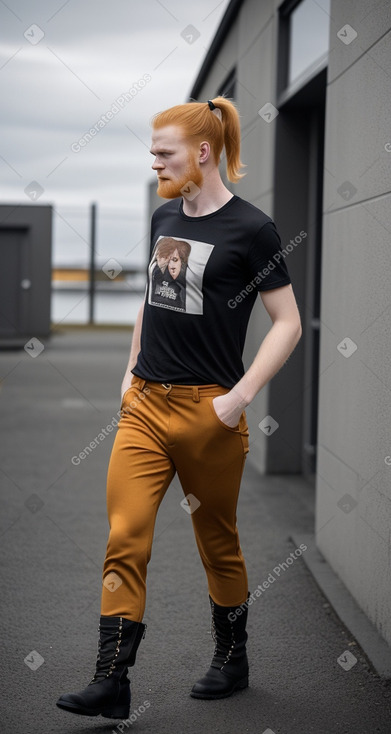 Icelandic young adult male with  ginger hair