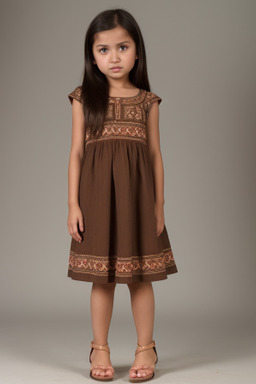 Uzbek child female with  brown hair