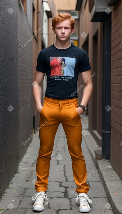 Ecuadorian teenager boy with  ginger hair