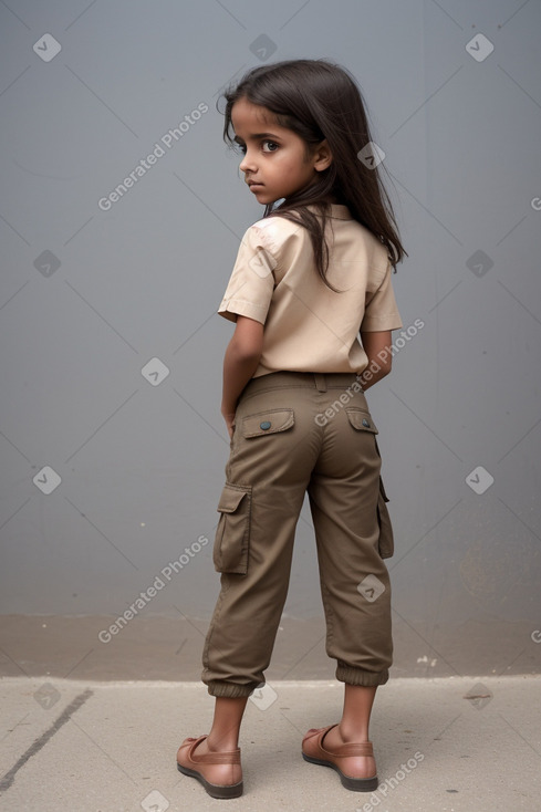 Yemeni child girl with  brown hair